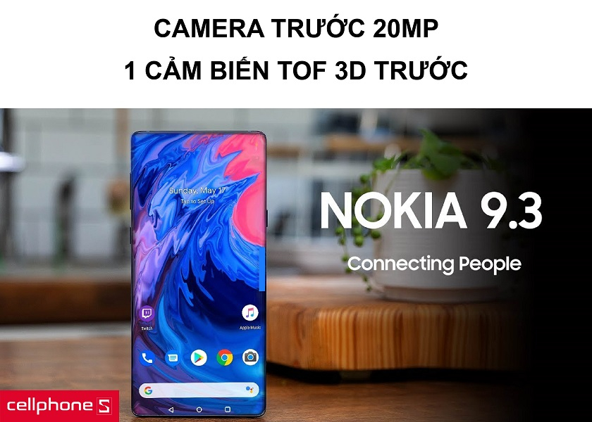 Camera trước 20MP cho khả năng quay 4K cùng cảm biến ToF 3D chuẩn chỉnh