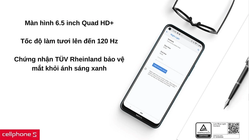 Màn hình 120 Hz Quad HD+ bao phủ trọn mặt trước