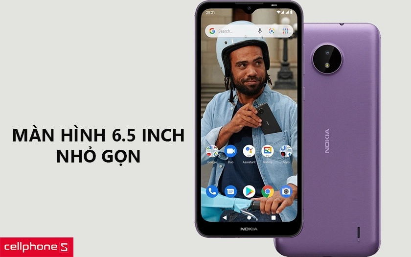 Nokia C10 - Màn hình 6.5 inch nhỏ gọn