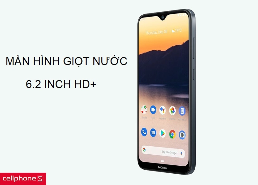 Màn hình giọt nước 6.2 inch