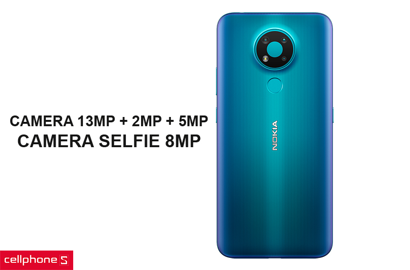 Camera sau 13MP, camera selfie 5MP và hỗ trợ sim kép
