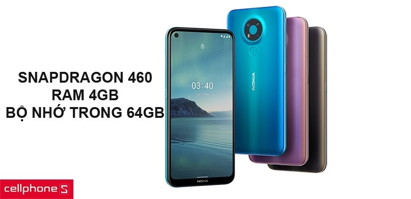 Trang bị chip Snapdragon 662, RAM 3GB và ROM 32GB