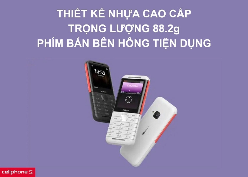 Thiết kế từ nhựa cao cấp bền bỉ cùng việc điều khiển âm thanh nhanh với phím bấm bên cạnh
