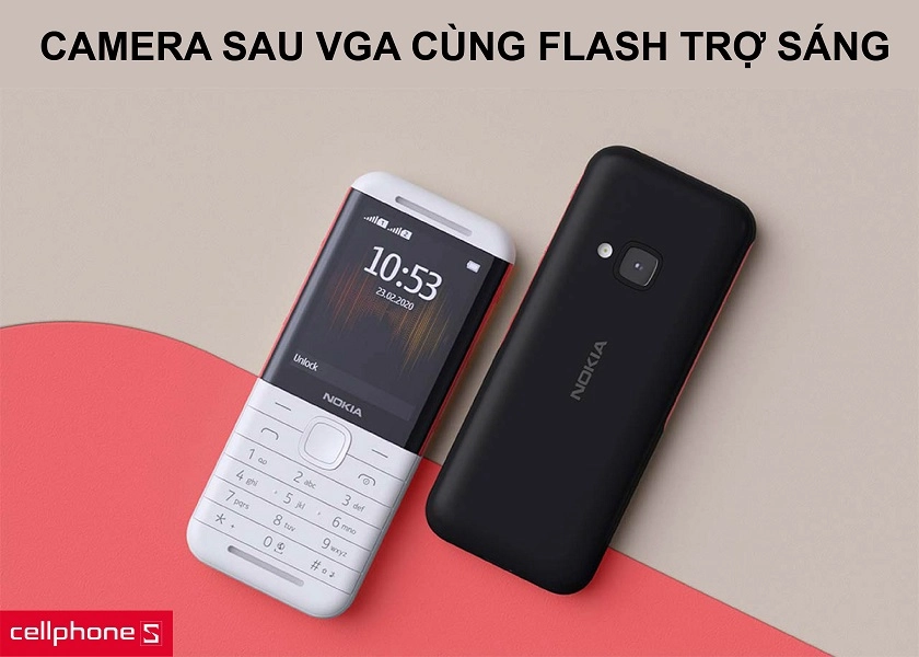 Camera sau chất lượng VGA cùng đèn Flash hỗ trợ sáng hay dùng làm đèn pin khi cần