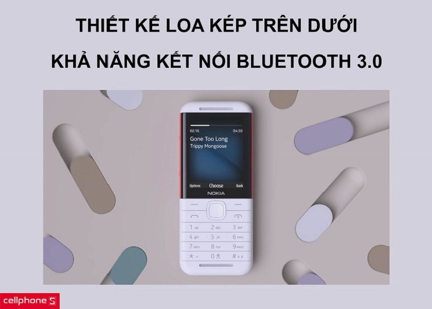 Thiết kế loa phát nhạc kép trên dưới mặt trước cùng khả năng kết nối Bluetooth 3.0