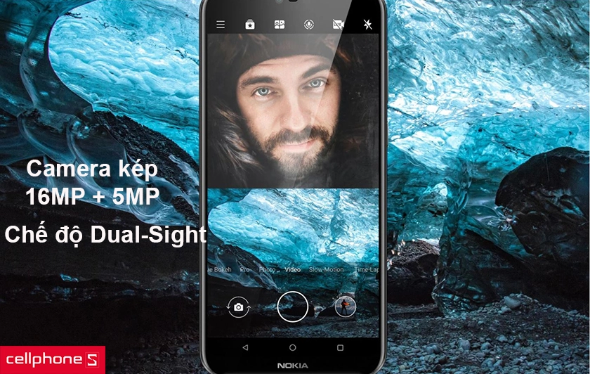 Camera kép 16MP + 5MP kế hợp thuật toán từ Google Camera mang lại hình ảnh độc đáo