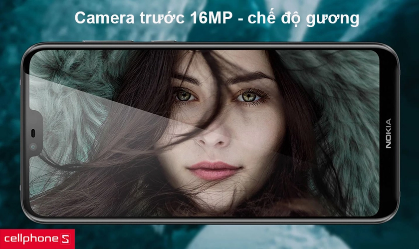 Camera trước 16MP tích hợp nhiều tính năng làm đẹp và hiệu ứng 3D vui nhộn 