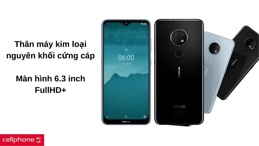 Thân máy nhôm nguyên khối với màn hình 6.3 inch FHD+