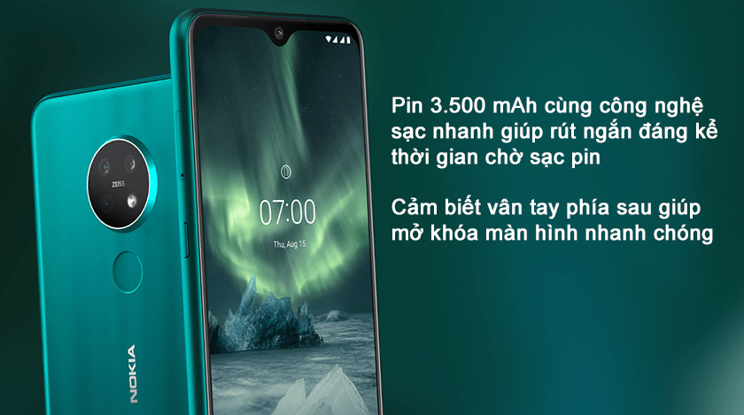 Dung lượng pin lớn 3500 mAh kèm công nghệ sạc nhanh