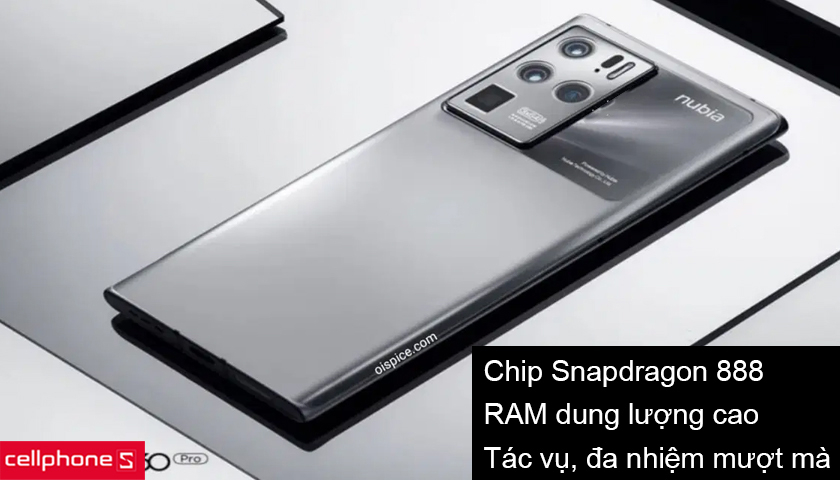 Chipset Snapdragon 888 vượt trội, RAM dung lượng lớn
