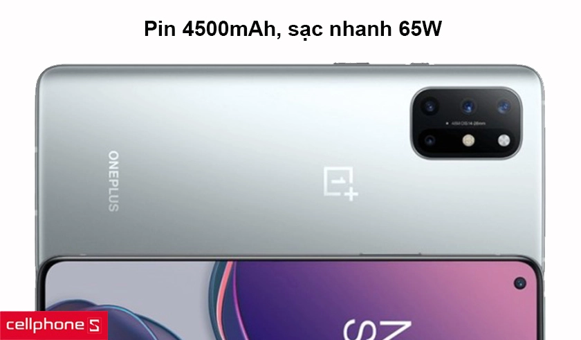 Dung lượng pin vừa phải, sạc nhanh 65W