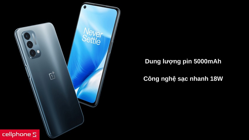 Dung lượng pin siêu lớn 5000mAh kèm sạc nhanh