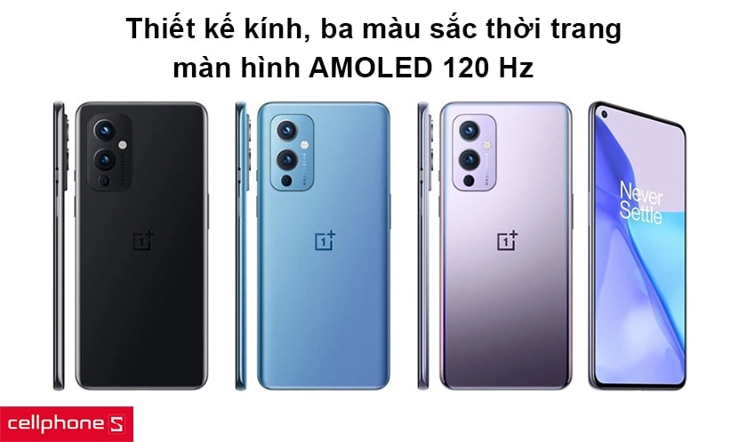 Thiết kế kính bóng bẩy với ba màu sắc thời trang, màn hình AMOLED 120 Hz