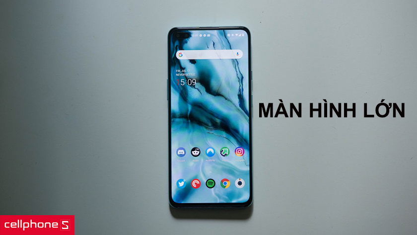 Màn hình tràn viền kích thước lớn, hiển thị sắc nét