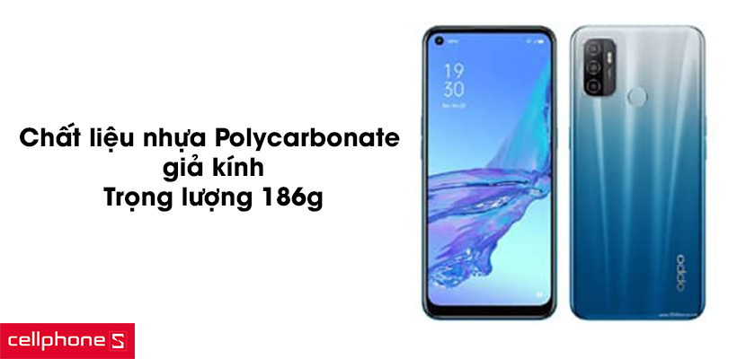 Chất liệu nhựa Polycarbonate giả kính, trọng lượng 186g