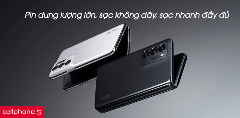 OPPO Fin N có pin dung lượng lớn, sạc không dây, sạc nhanh đầy đủ