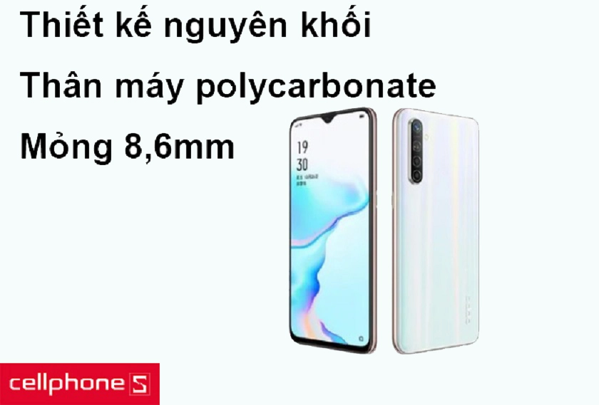 Thân máy polycarbonate cứng cáp, mỏng 8,6mm