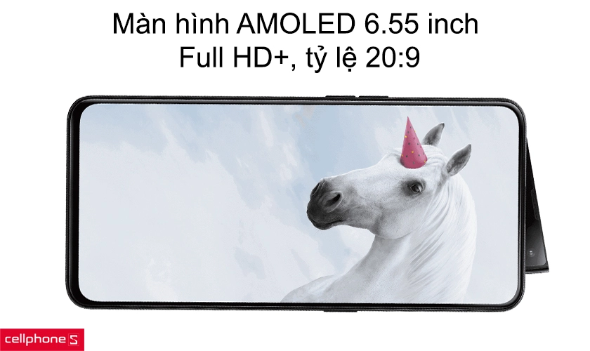 Màn hình AMOLED 6.55 inch Full HD+, tỷ lệ 20:9