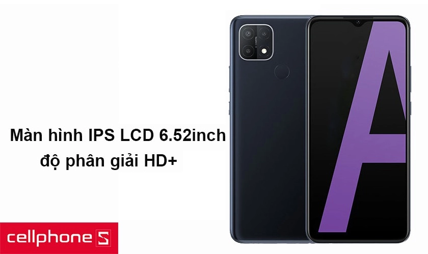 Màn hình IPS LCD 6.52inch hỗ trợ độ phân giải HD+