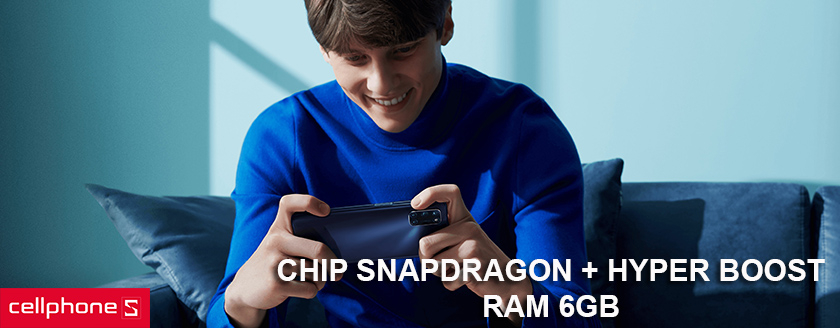 Hiệu năng mạnh mẽ với chip Snapdragon + Hyper Boost cùng RAM 6GB