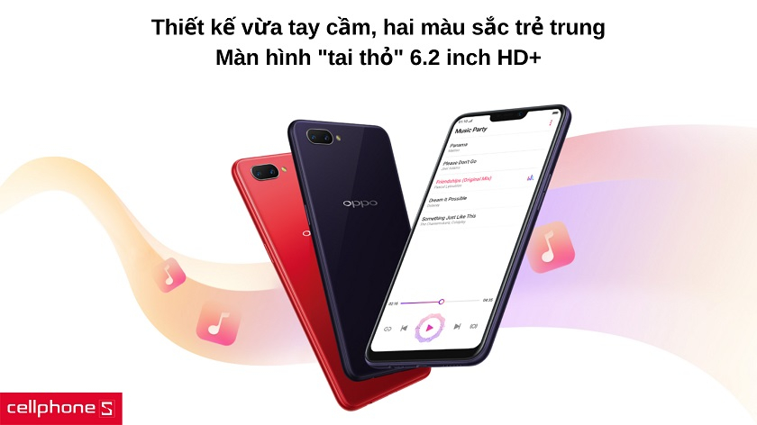 Thân hình vuông vức với hai màu sắc trẻ trung, màn hình 6.2 inch sắc nét