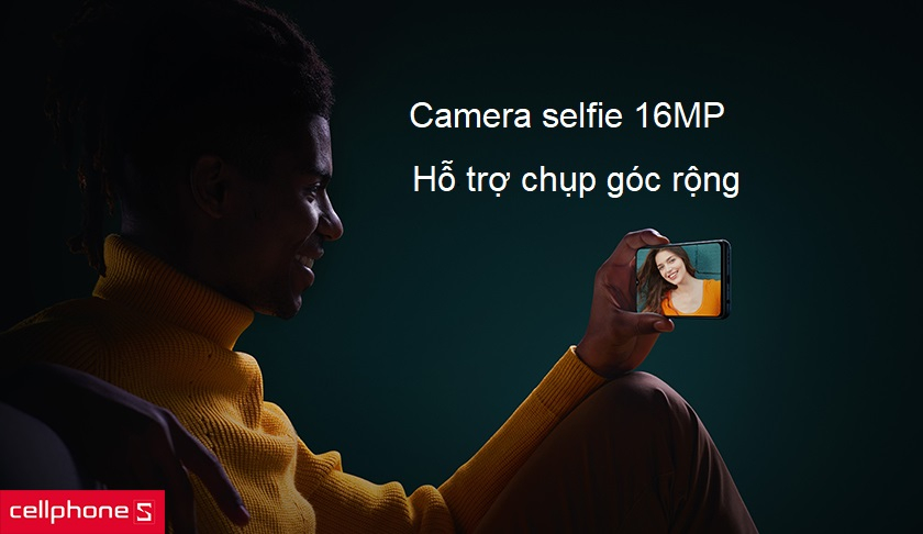 Oppo A91 được trang bị ống kính có độ phân giải 16MP