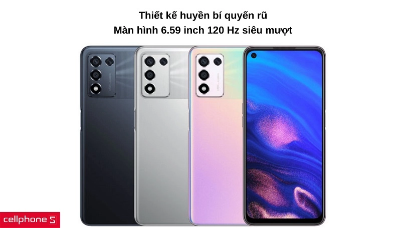 Thiết kế huyền bí quyến rũ, màn hình 6.59 inch 120 Hz