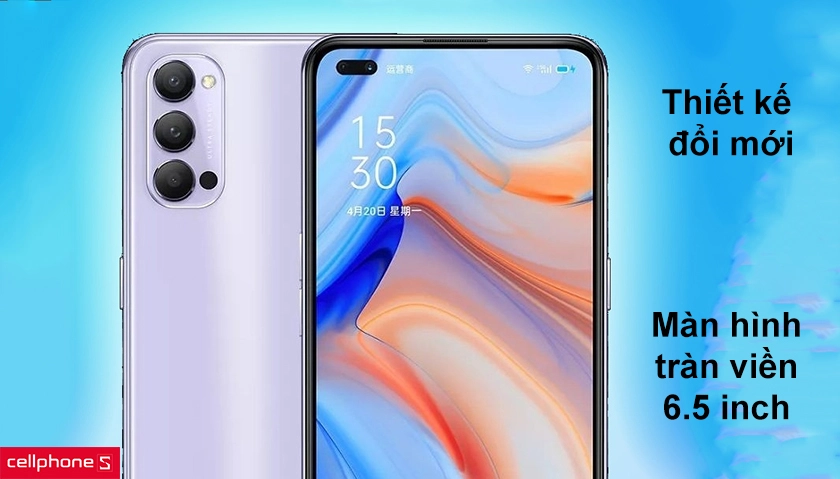 Thiết kế đổi mới, màn hình tràn viền 6.5 inch
