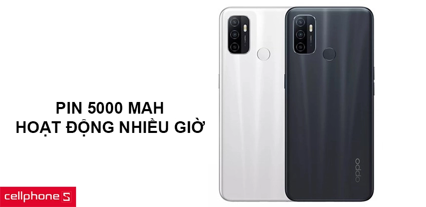 Pin 5000 mAh, hoạt động liên tục nhiều giờ