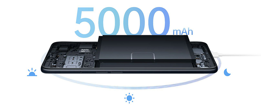 Pin dung lượng lớn 5000 mAh, sử dụng nhiều giờ