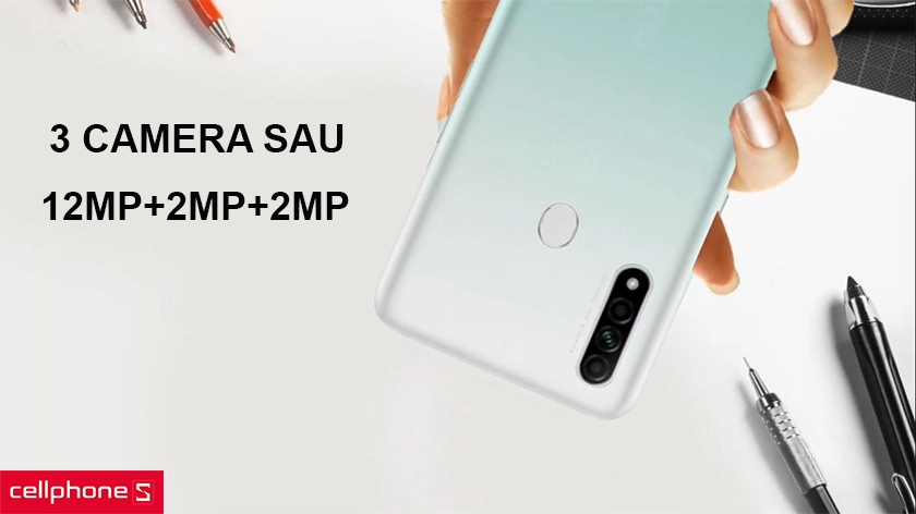 Ba camera sau hỗ trợ chụp góc rộng và xóa phông