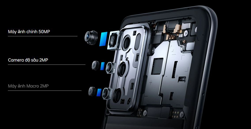 3 camera AI thông minh với độ phân giải lên đến 50MP