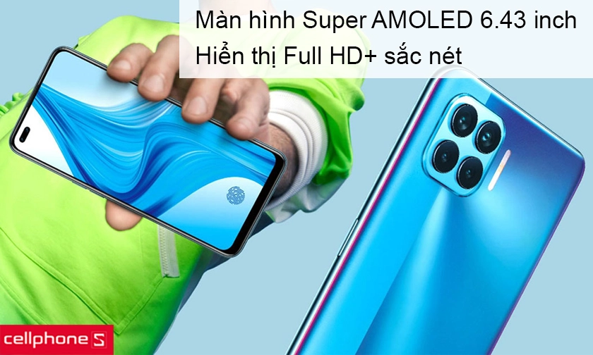 Màn hình Super AMOLED Full HD+ 6.43 inch với mặt kính Corning Gorilla Glass 3+ bền bỉ