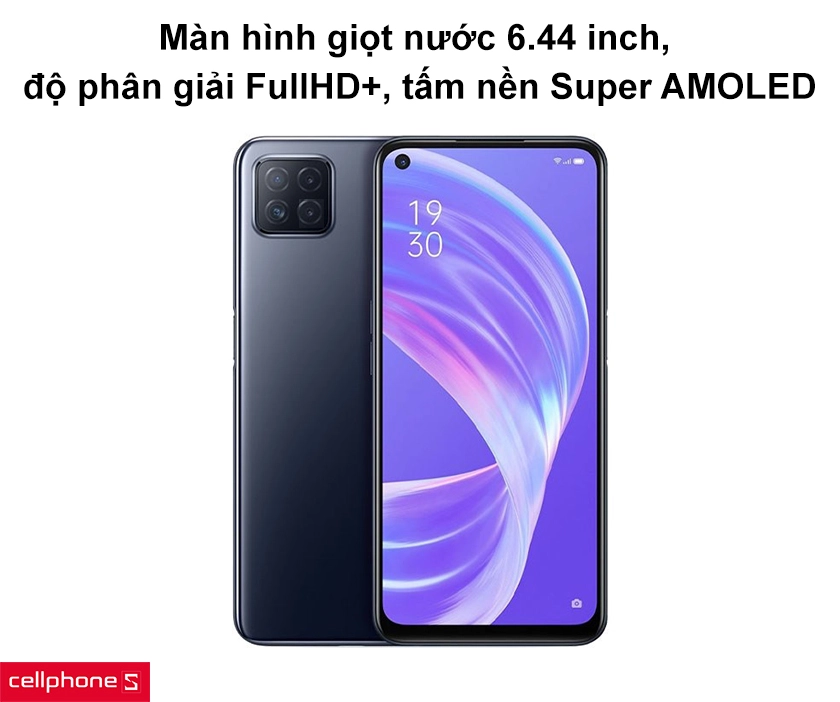 Màn hình giọt nước 6.44 inch, độ phân giải FullHD+, tấm nền Super AMOLED