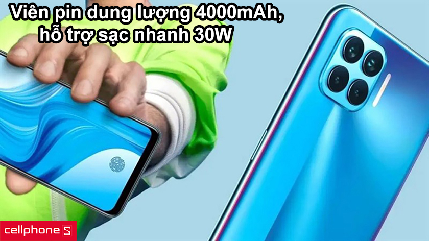 Viên pin dung lượng 4000mAh, hỗ trợ sạc nhanh 30W