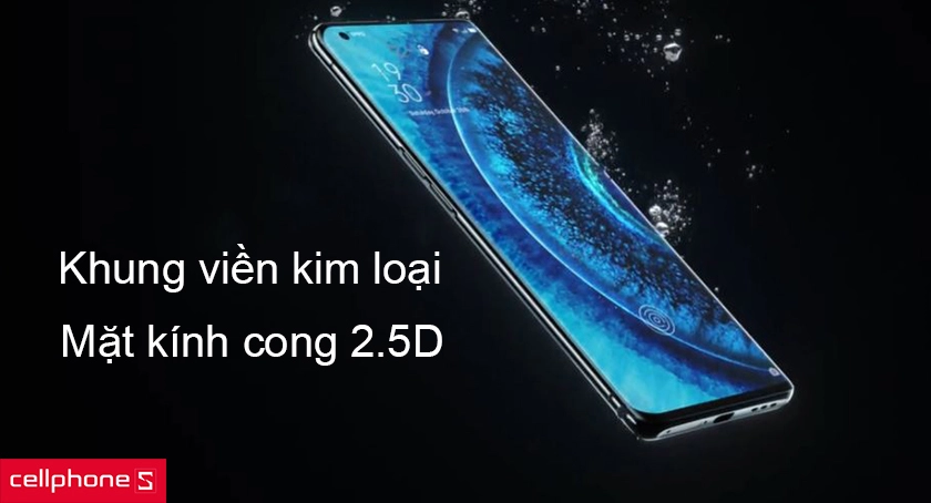 Thiết kế kính cong 2.5D cả hai mặt, hoàn thiện mặt lưng kính