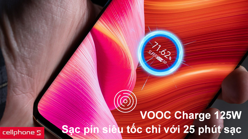 Sạc đầy pin trong 25 với công nghệ sạc siêu tốc
