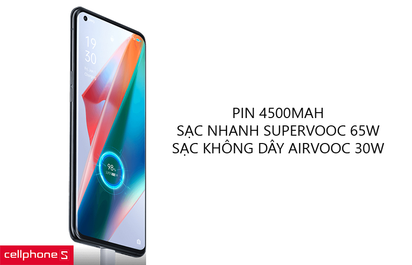 Viên pin dung lượng 4260 mAh, sạc nhanh 65W