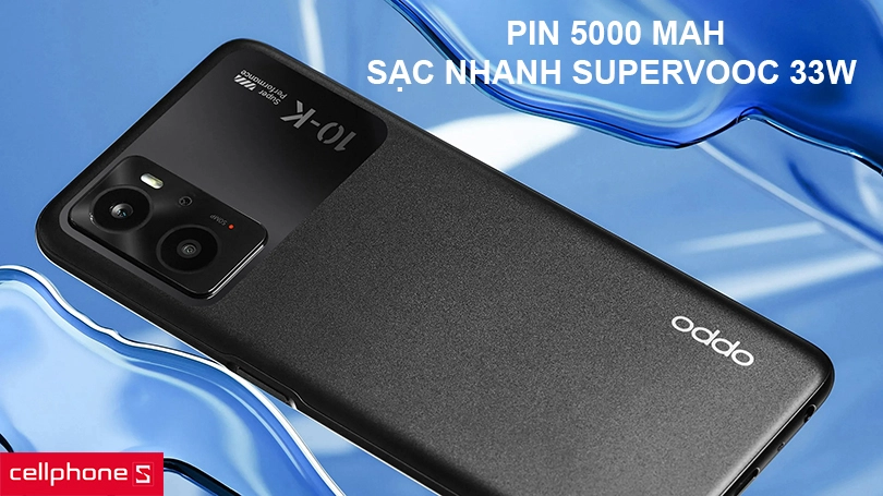 Pin 5000 mAh, sử dụng nhiều giờ cùng sạc nhanh tiện lợi