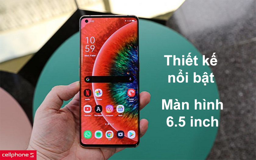 Thiết kế sang trọng nổi bật, màn hình 6.5 inch Full HD