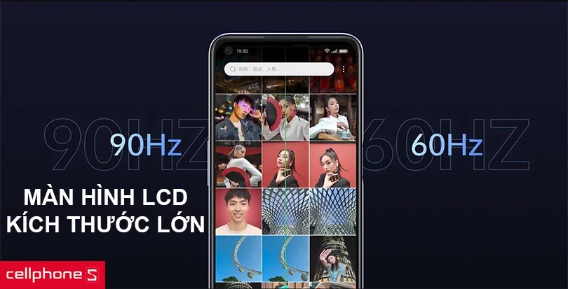 Màn hình LCD kích thước lớn, tần số quét lớn