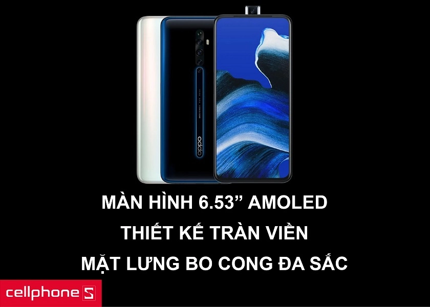 Thiết kế nguyên khối, màn hình 6.53 inches AMOLED cho khả năng hiển thị rõ nét