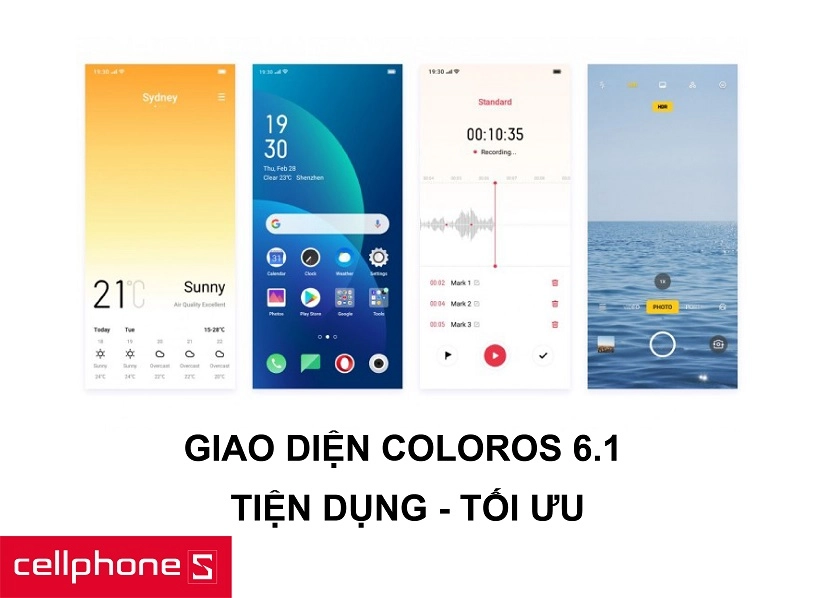 giao diện ColorOS 6.1 dễ thao tác
