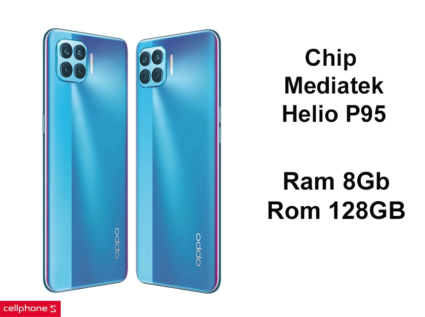 Chip Mediatek Helio P95, Ram 8Gb, bộ nhớ trong 128GB