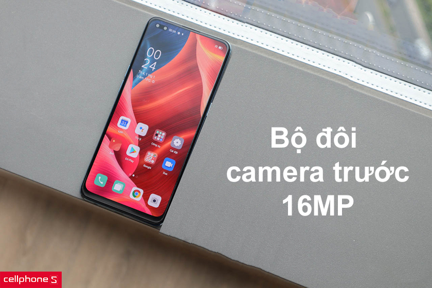 camera trước góc rộng với bộ đôi ống kính