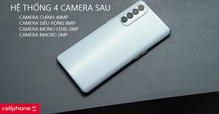Bộ ba camera sau đến 48MP với tính năng chống rung quang học OIS