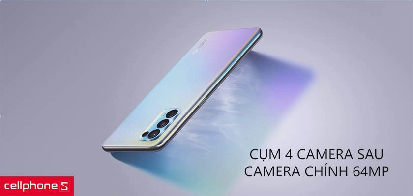 Cụm 4 camera sau, camera chính 64MP
