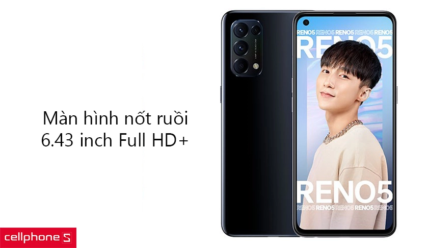 Màn hình giọt nước 6.5 inch Full HD tràn viền, mặt lưng kim loại sang trọng