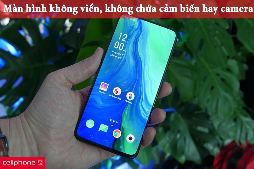 OPPO Reno 5G được trang bị màn hình AMOLED 6.6 inch có độ phân giải 1.080 x 2.340 pixels