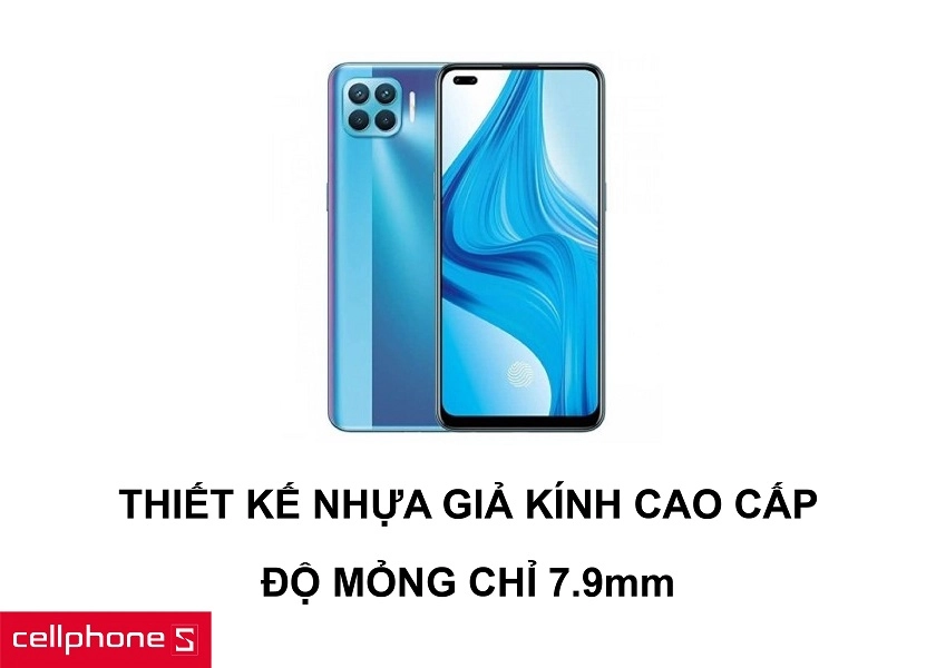 Thiết kế bằng nhựa giả kính tinh tế cùng độ dày chỉ 7.9mm mỏng nhẹ